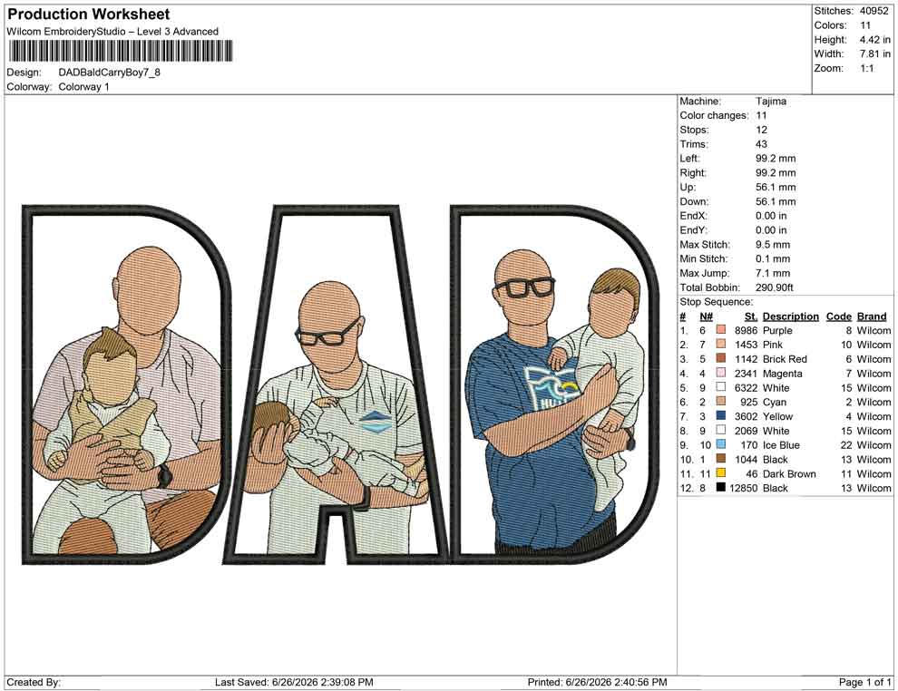 DAD Bald Carry Boy