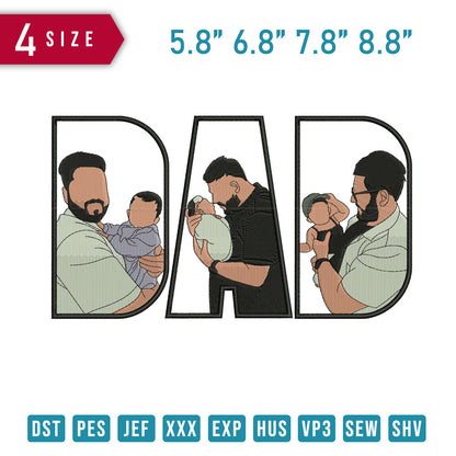 DAD Beard Kiss Baby