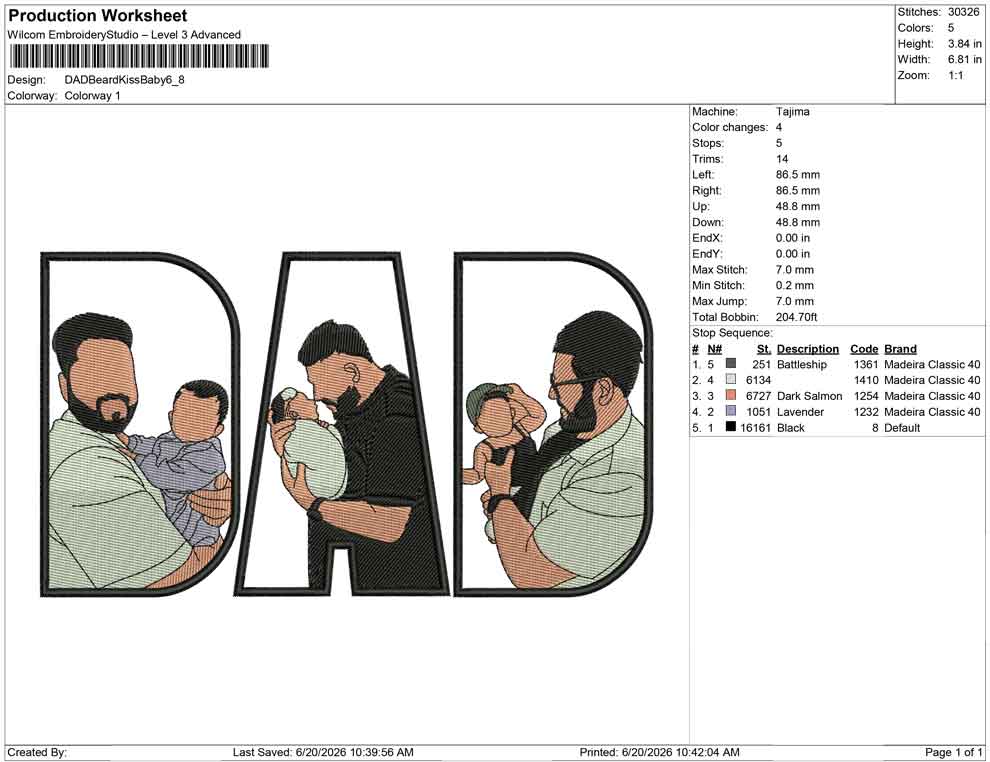 DAD Beard Kiss Baby