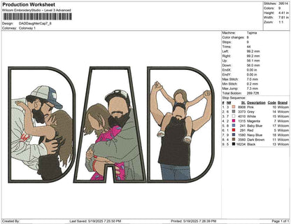 DAD Daughter Cap