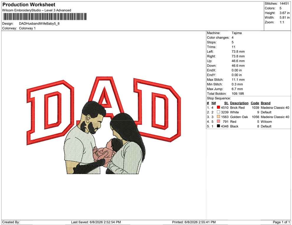 DAD Husband Wife Baby