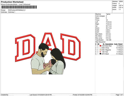 DAD Husband Wife Baby