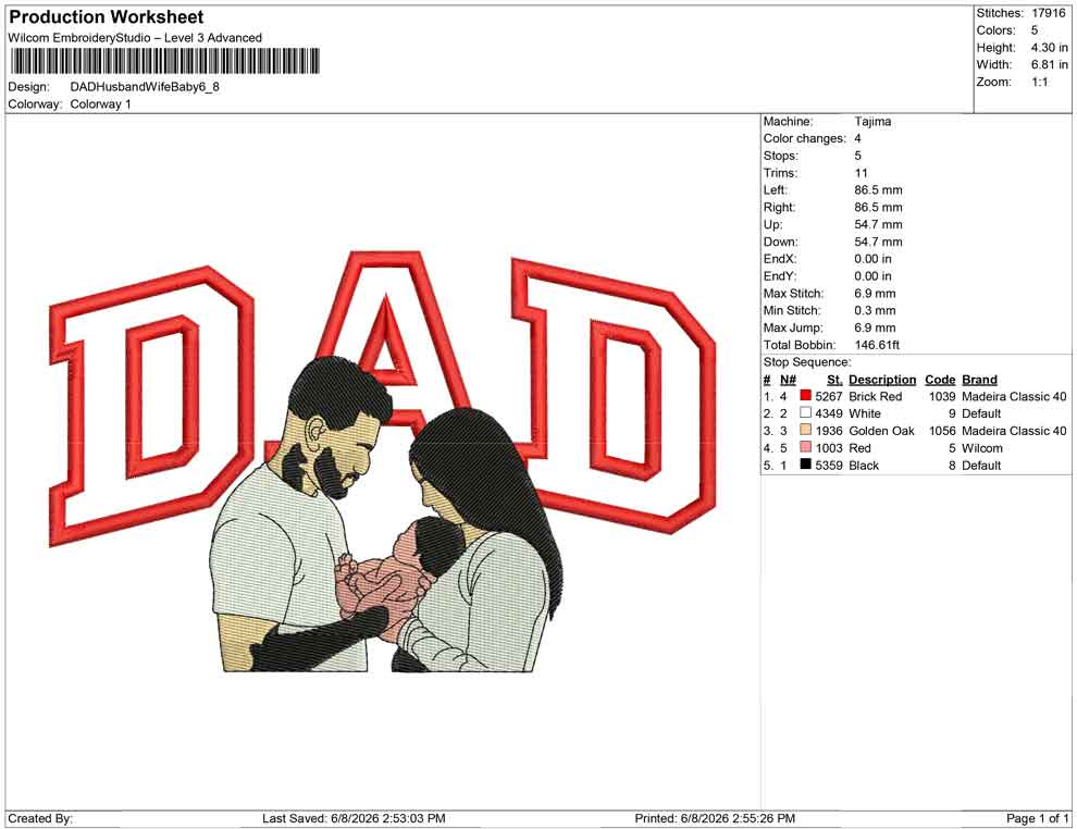 DAD Husband Wife Baby