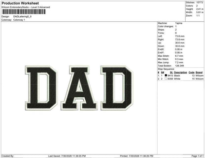 DAD Lattering