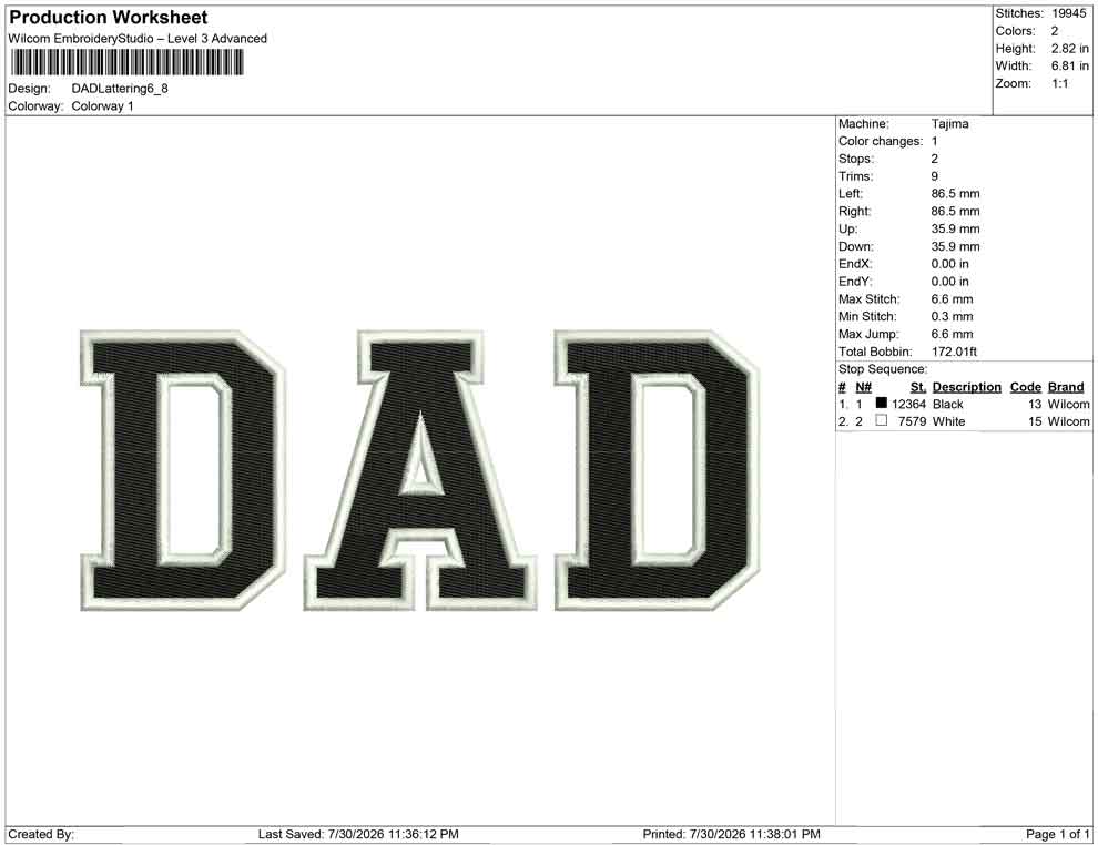 DAD Lattering