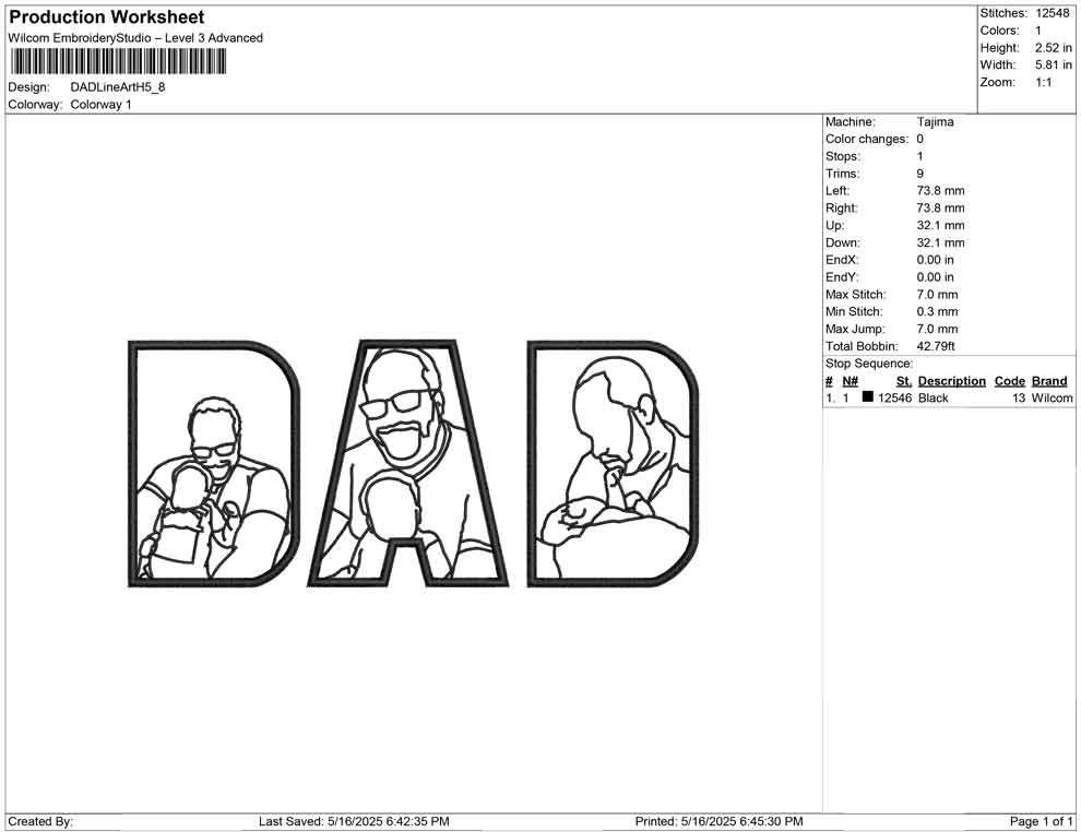 DAD Line Art H