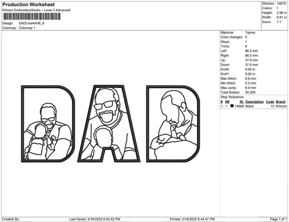 DAD Line Art H
