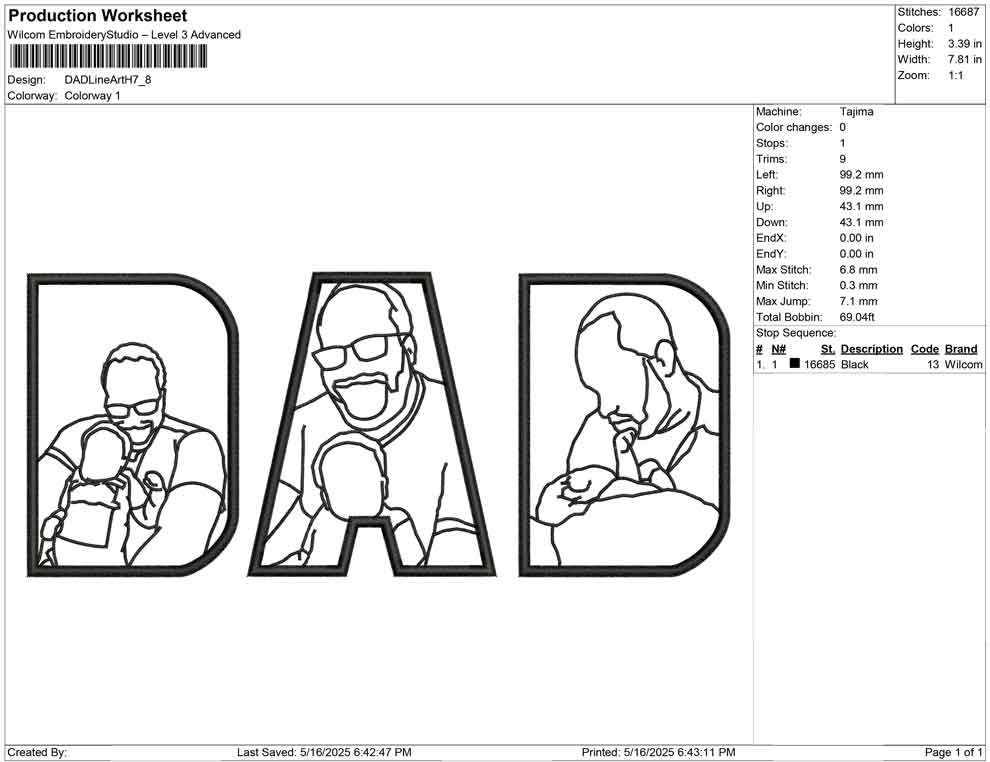 DAD Line Art H