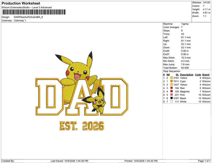 DAD Pikachu Pichu Est B