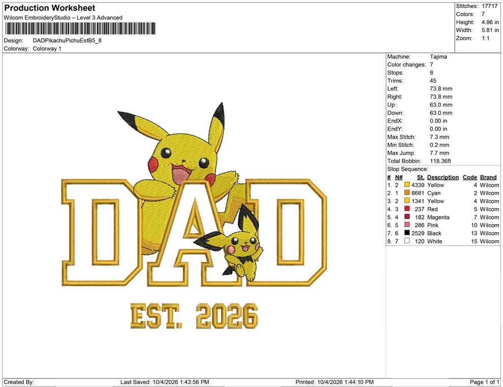 DAD Pikachu Pichu Est B