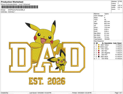 DAD Pikachu Pichu Est B