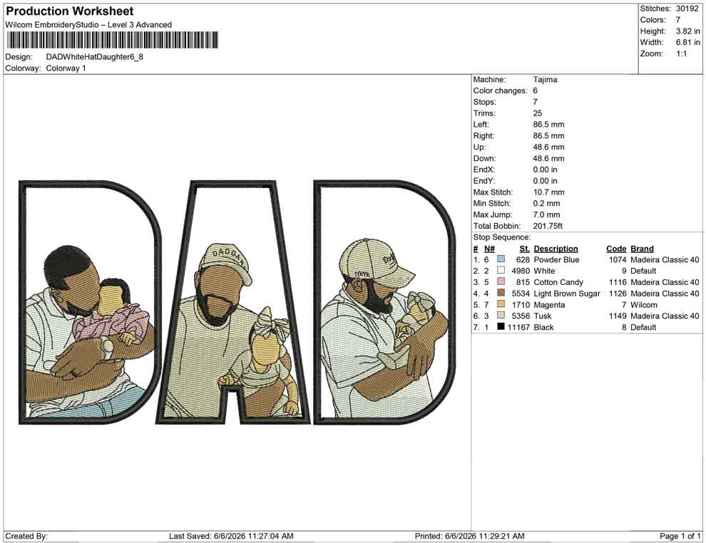 DAD White Hat Daughter