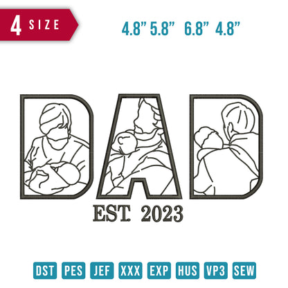 Dad Line Art