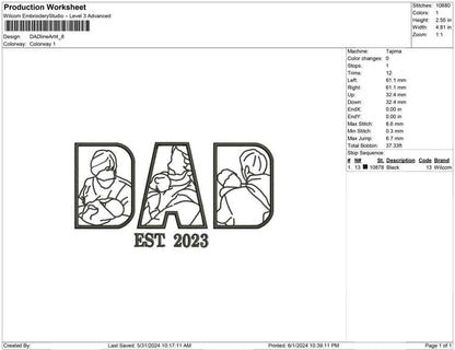 Dad Line Art