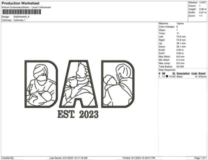 Dad Line Art