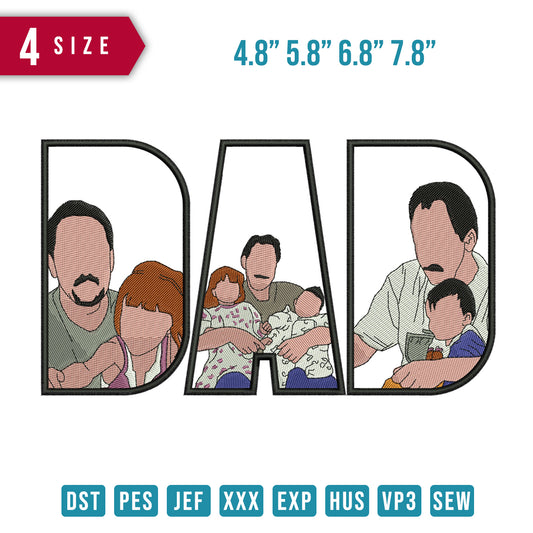 DAD moustache Fam