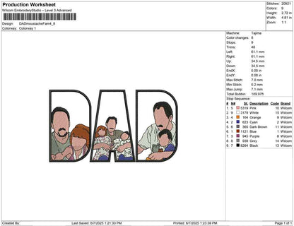 DAD moustache Fam