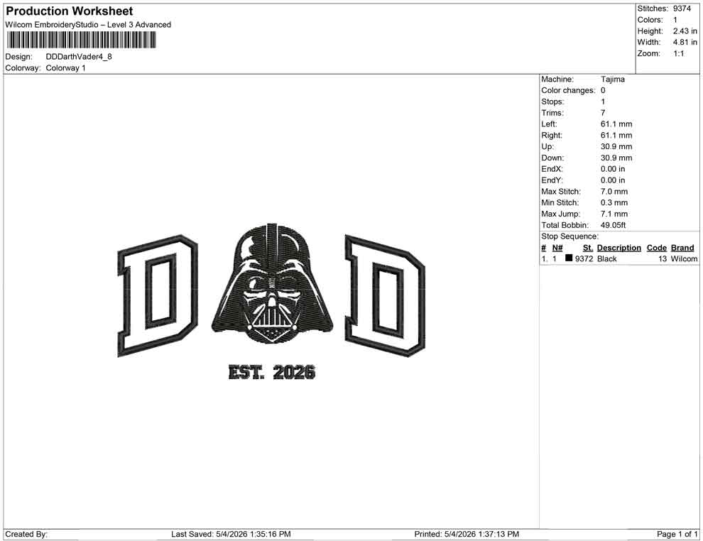 DD Darth Vader