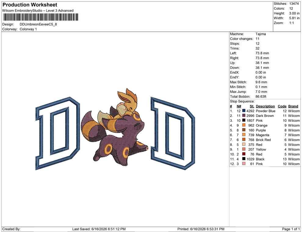 DD Umbreon Eevee C
