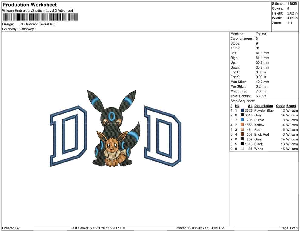 DD Umbreon Eevee D