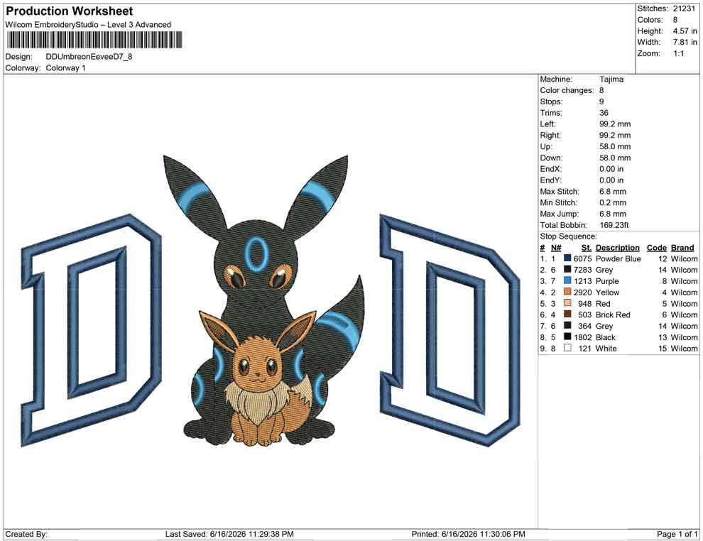 DD Umbreon Eevee D