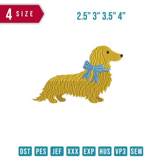 Dachshund Ribbon Blue