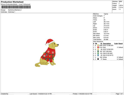 Dachhund Santa