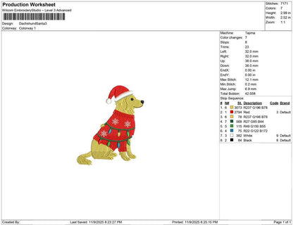 Dachhund Santa