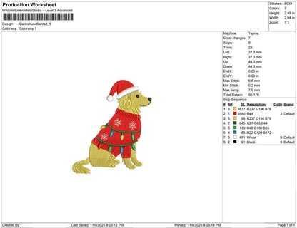 Dachhund Santa