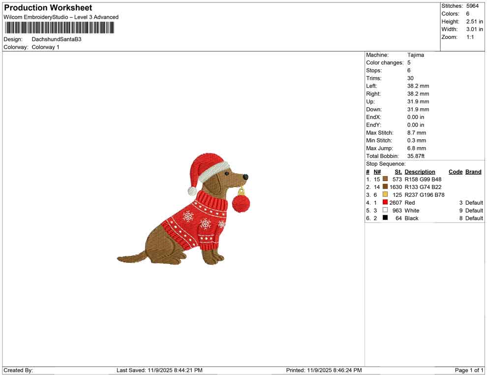 Dachhund Santa B