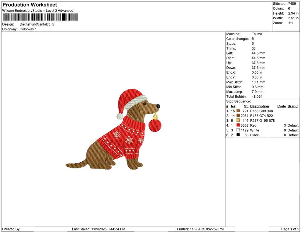 Dachhund Santa B