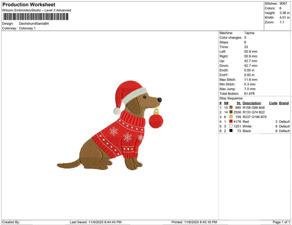 Dachhund Santa B