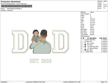 Dad And Baby Est 2024 B