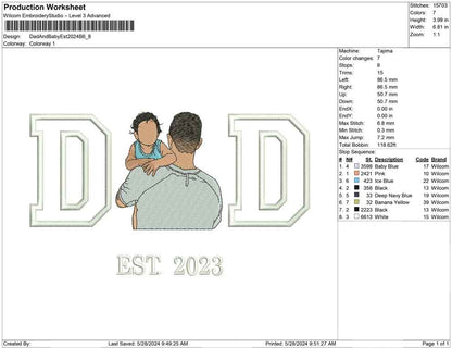 Dad And Baby Est 2024 B