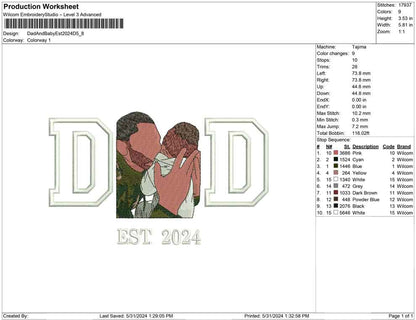Dad And Baby Est 2024 D