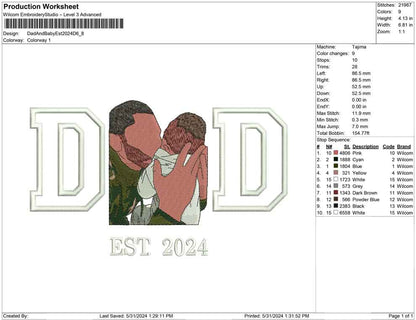 Dad And Baby Est 2024 D