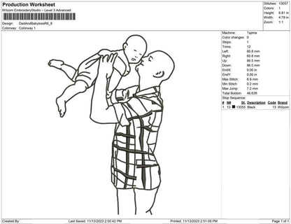 Dad and baby kiss