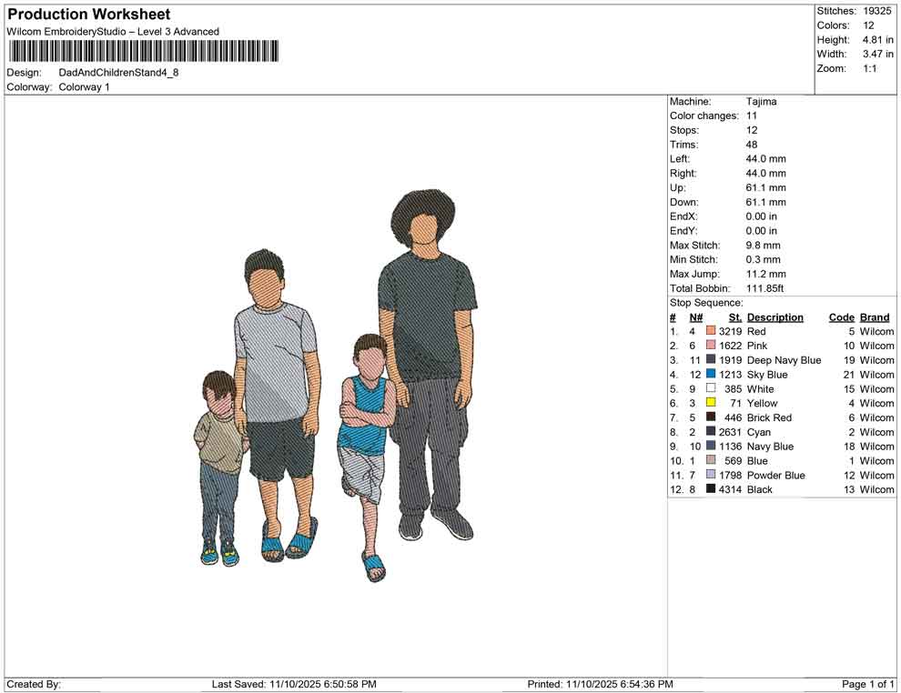 Dad And Children Stand