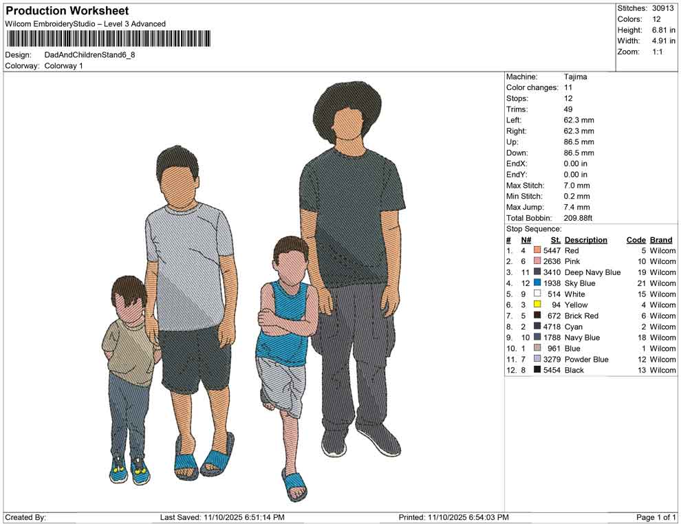 Dad And Children Stand