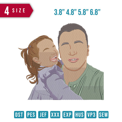 Dad And Girl Smile