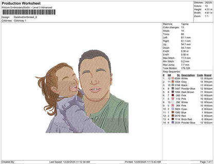 Dad And Girl Smile