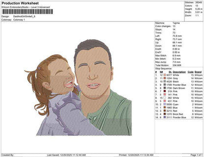 Dad And Girl Smile