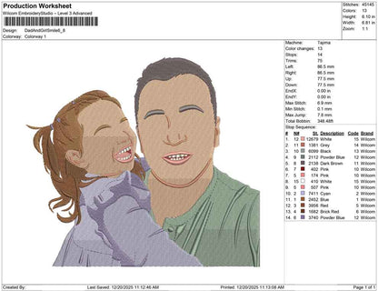 Dad And Girl Smile