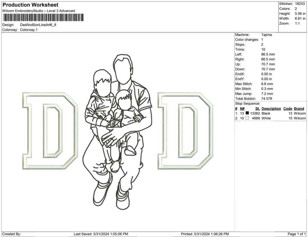 Dad And Son Line Art
