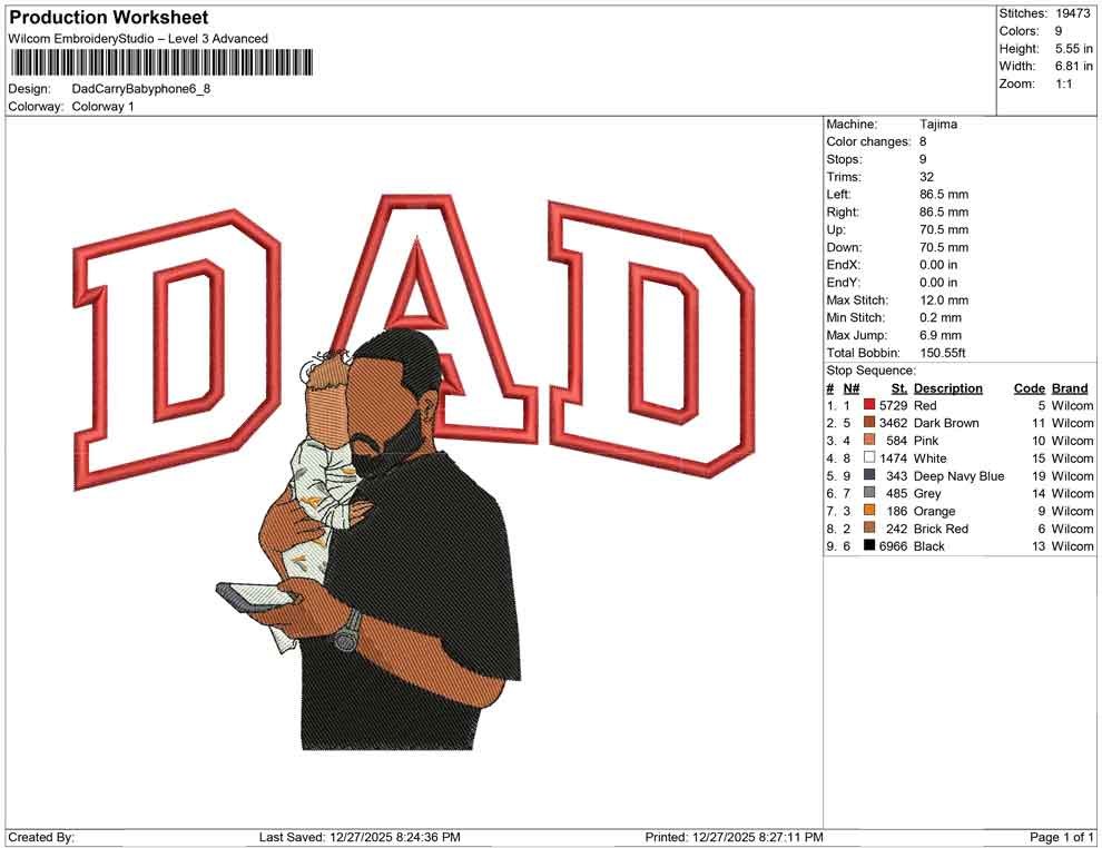 Dad Carry Baby Phone