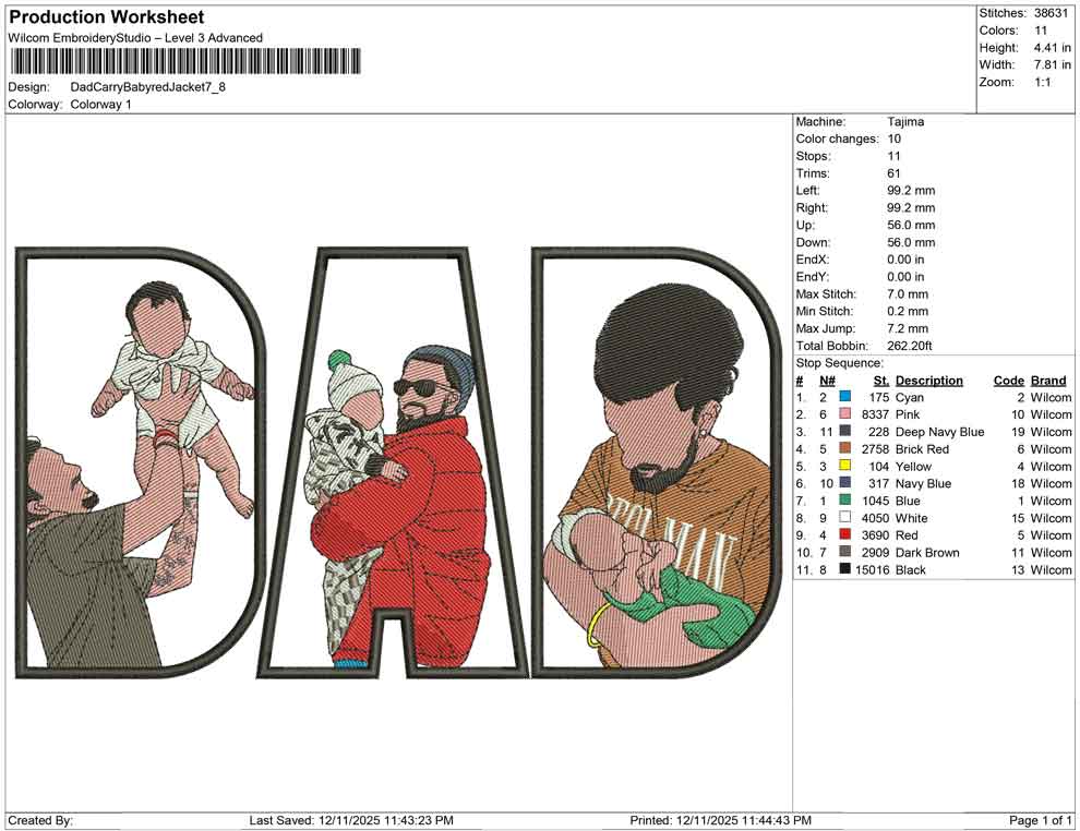 Dad Carry baby Red Jacket