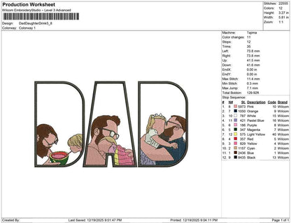 Dad Daughter Drink