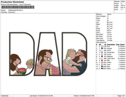 Dad Daughter Drink