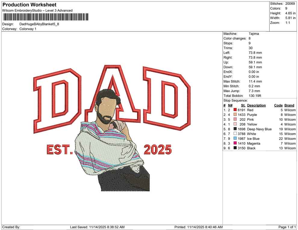 Dad Huge Baby Blanket