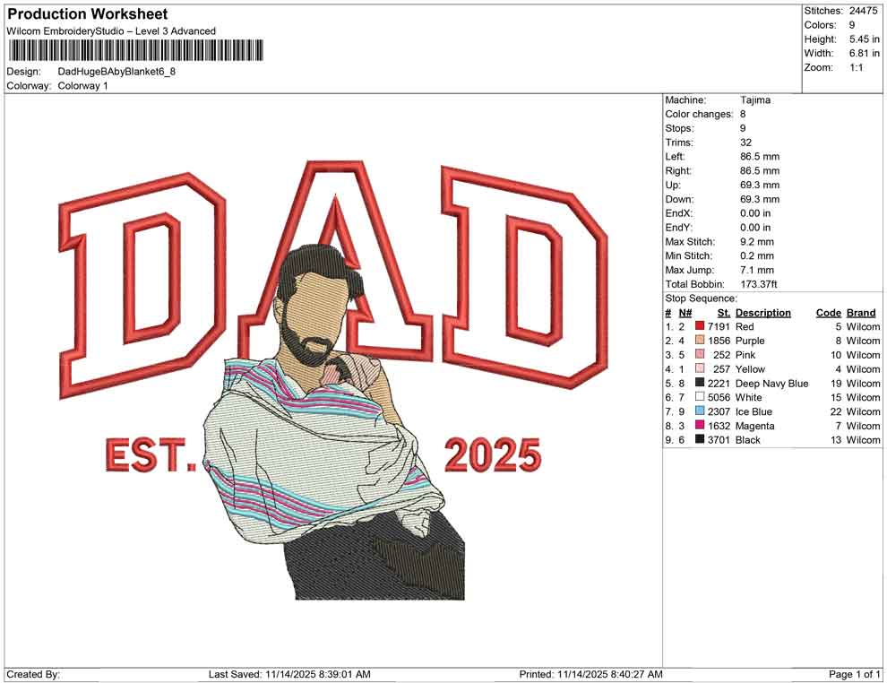 Dad Huge Baby Blanket